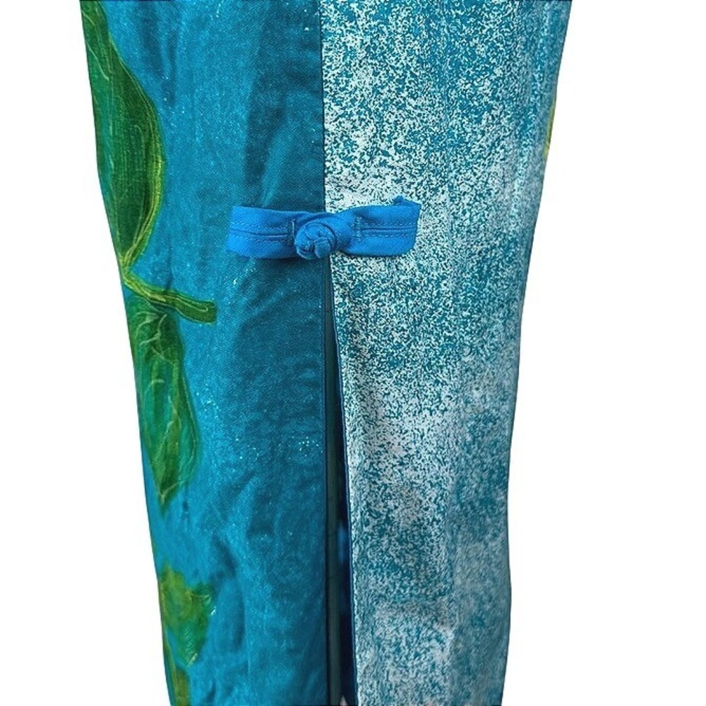 Vintage Womens (S) LIBERTY HOUSE 60s Dress Maxi Hawaii Tropical Sheath Cheongsam - Picture 7 of 10